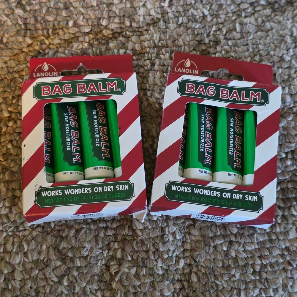 Bag Balm Skin Moisturizer 8 Tubes Total 2 Packs of 4 Travel Size 0.33oz Lanolin
